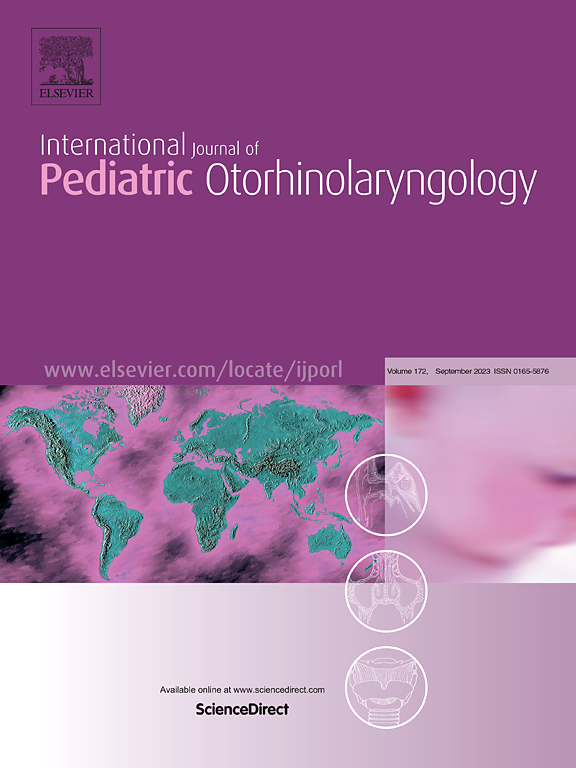 Go to journal home page - International Journal of Pediatric Otorhinolaryngology